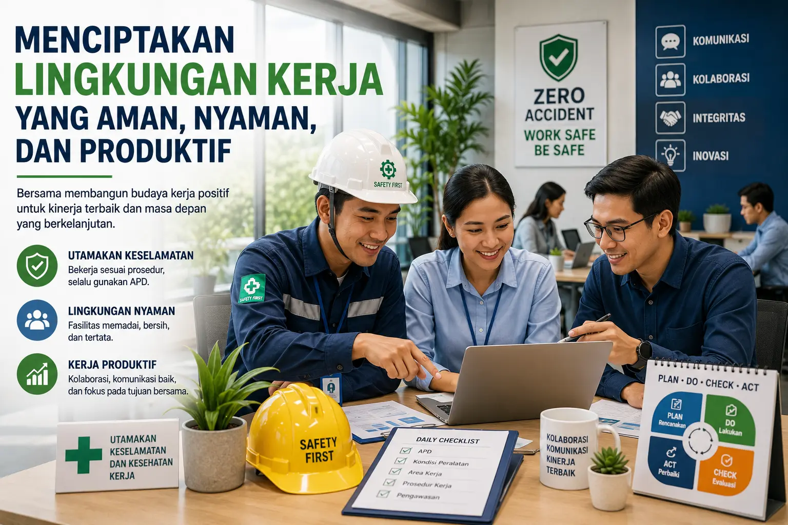 Menciptakan Lingkungan Kerja yang Aman, Nyaman, dan Produktif