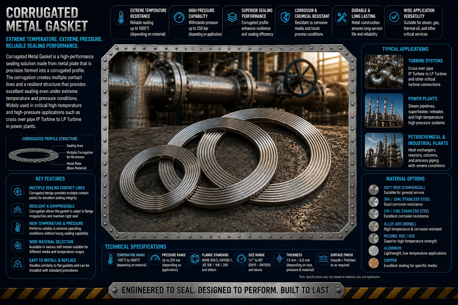Corrugated Metal Gasket