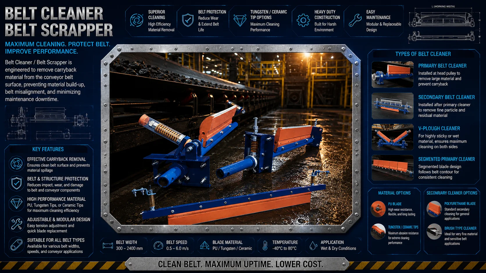 Belt Cleaner & Belt Scrapper